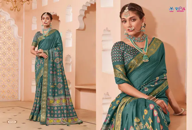 Kalyanam Silk By Vipul Silk Printed Wedding Wear Saree Wholesalers In Delhi